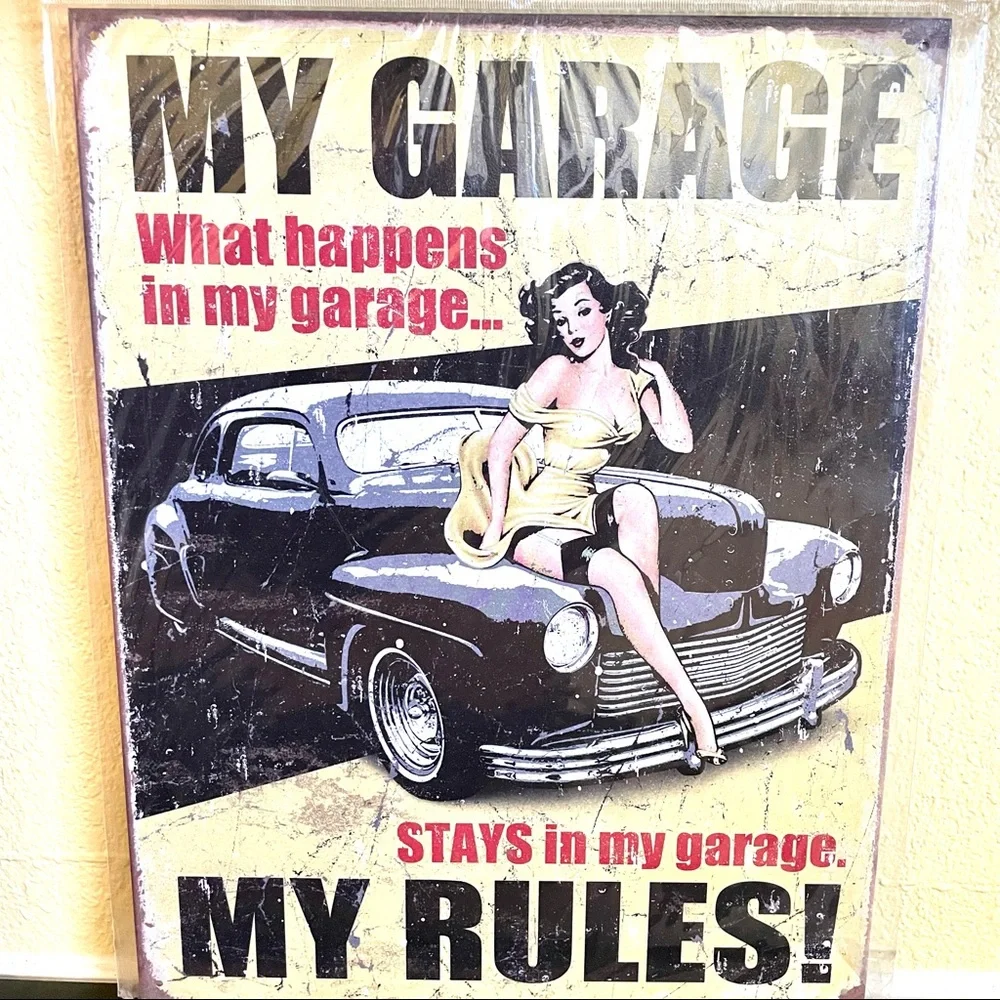 NEW My Garage My Rules Metal Sign